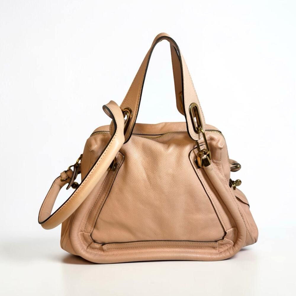 Chloé Paraty Peach Pink Leather Satchel Shoulder Bag w/ Tags & COA